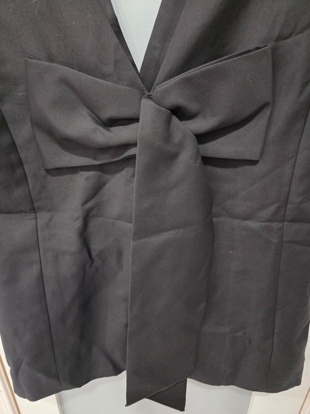 Black Sleeveless Blazer Dress – Double Breasted Formal Mini - Picture 6 of 9